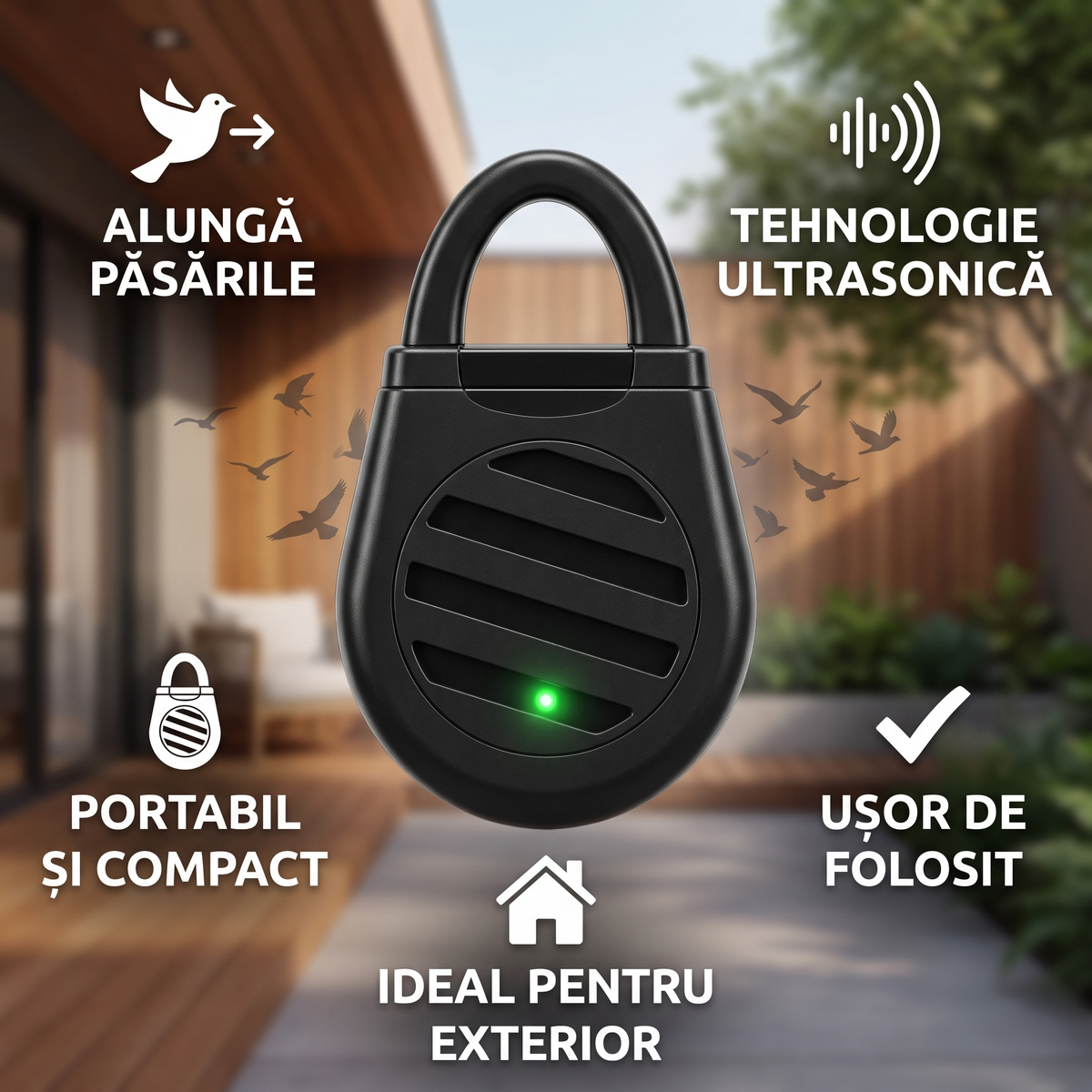 Aparat Ultrasonic Anti-Păsări BirdStop